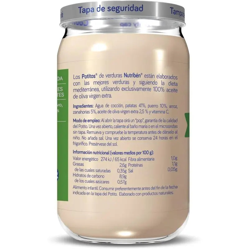 Nutriben Potito Crema Patatas Puerro Zanahoria 235 gr