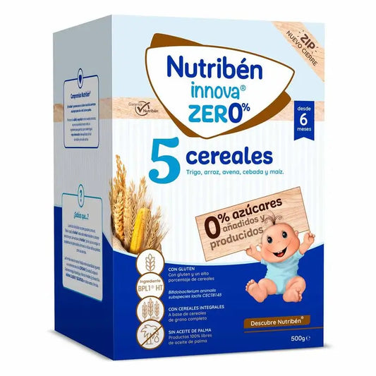 Nutriben Innova Zero% 5 Cereales, 500 gr