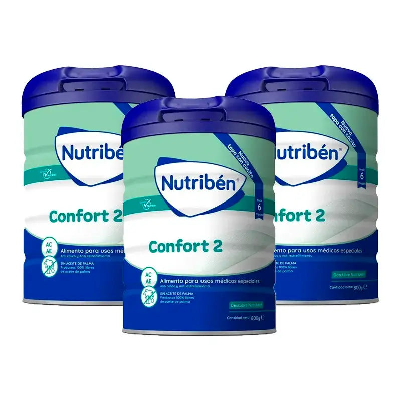 Nutriben Leche Confort 2 , 3 x 800 gr