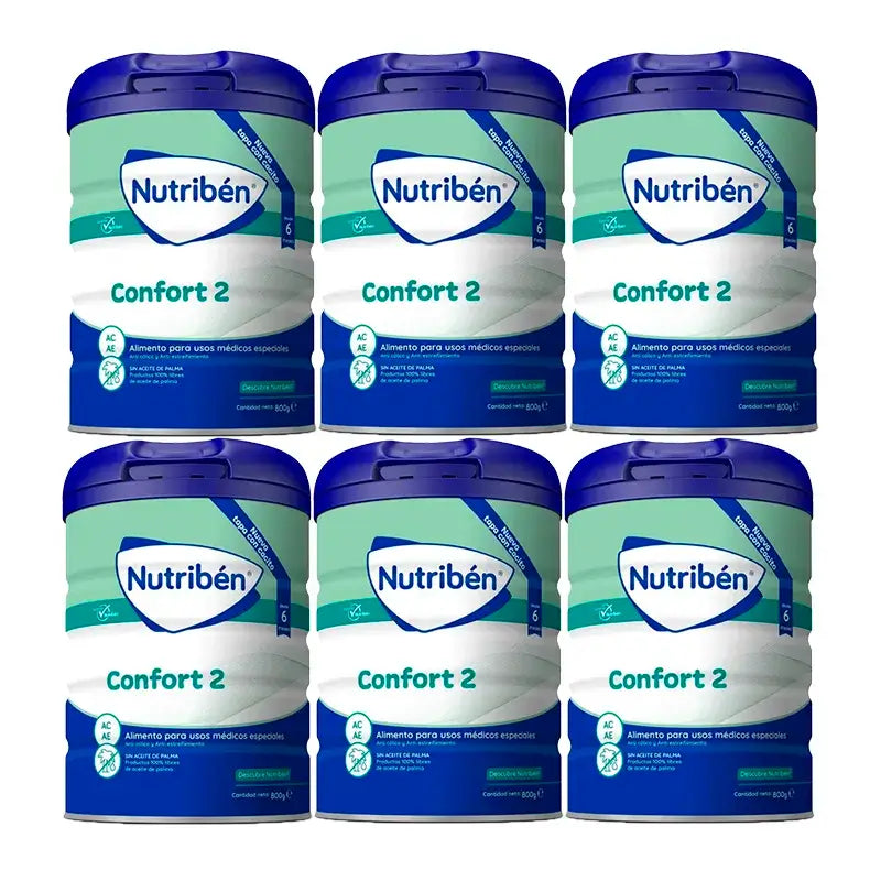 Nutriben Leche Confort 2 , 6 x 800 gr