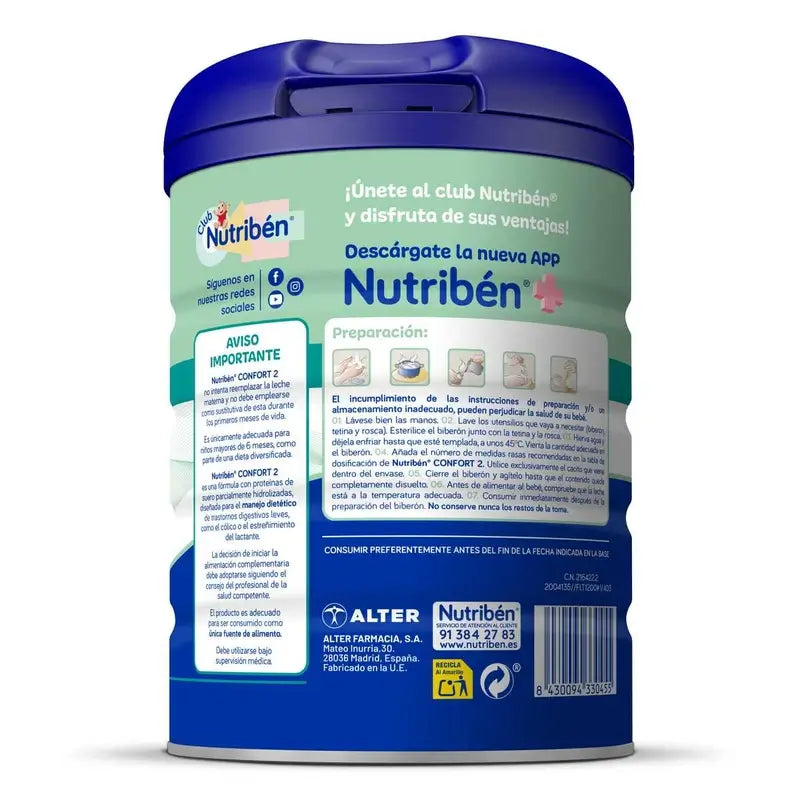 Nutriben Leche Confort 2 , 800 gr