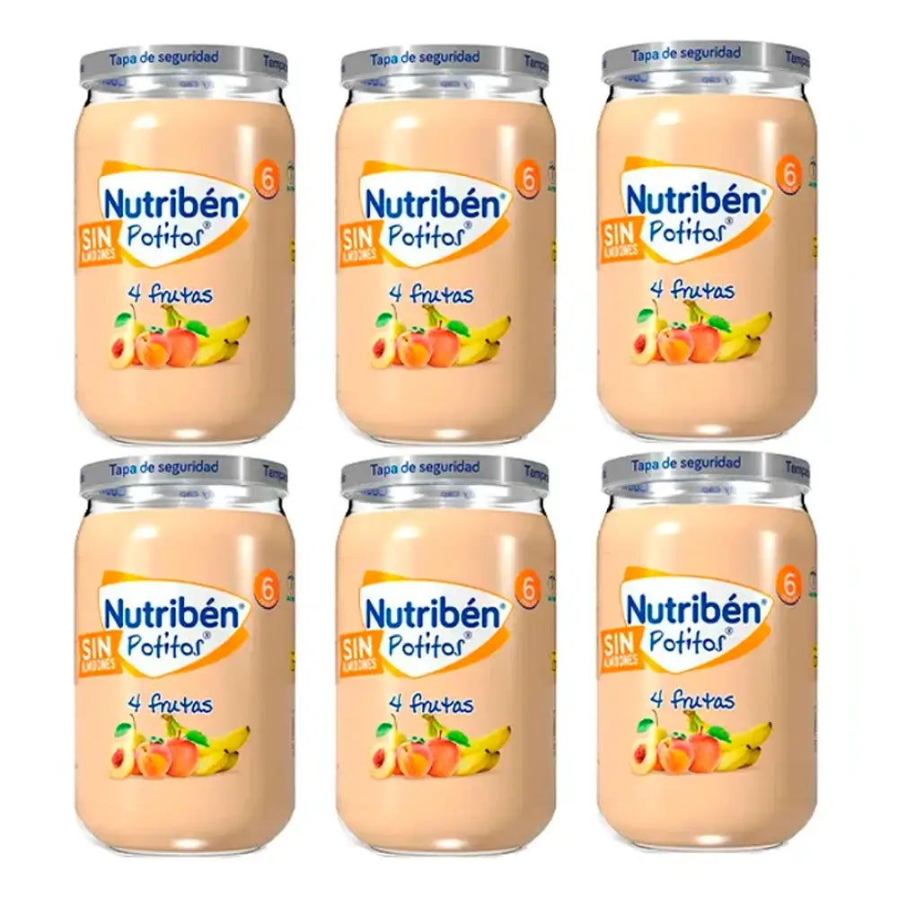 Nutriben Potito 4 Frutas , 6 x 235 gr