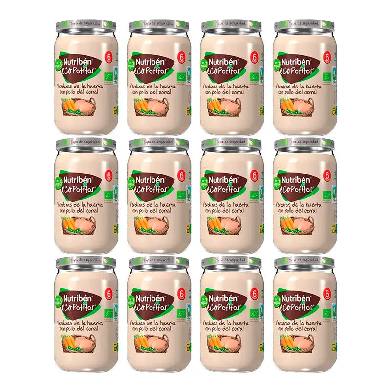 Nutriben Potito Eco Pollo Del Corral Con Verduras , 12 x 235 gr