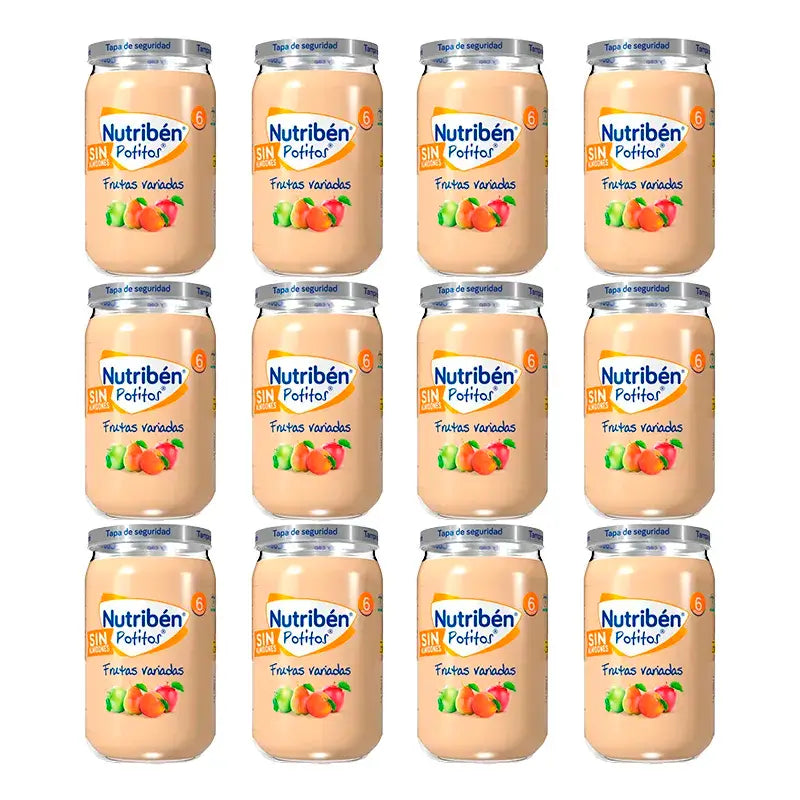 Nutriben Potito Frutas Variadas , 12 x 235 gr