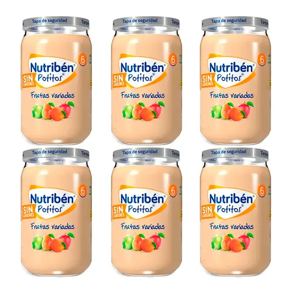 Nutriben Potito Frutas Variadas , 6 x 235 gr