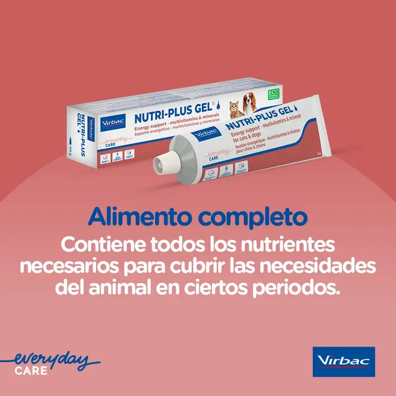 Virbac Nutriplus Gel 120 gr, Suplemento Para Perros y Gatos