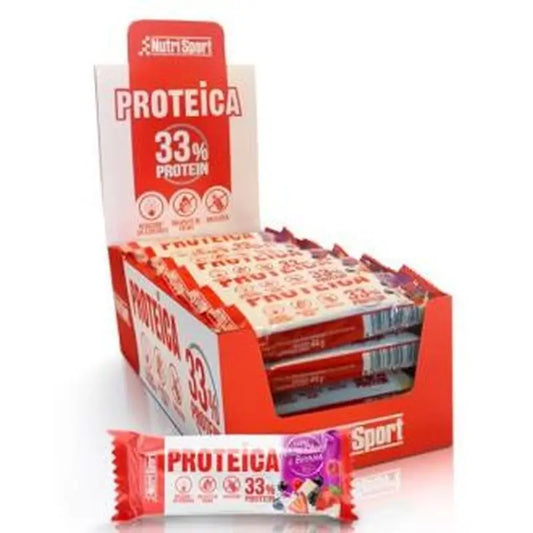 Nutrisport Barrita Proteica White Choco-Red Berries 24Uds.