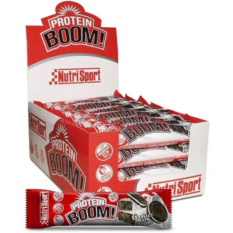 Nutrisport Caja Protein Boom Cookies-Cream , 24 barritas