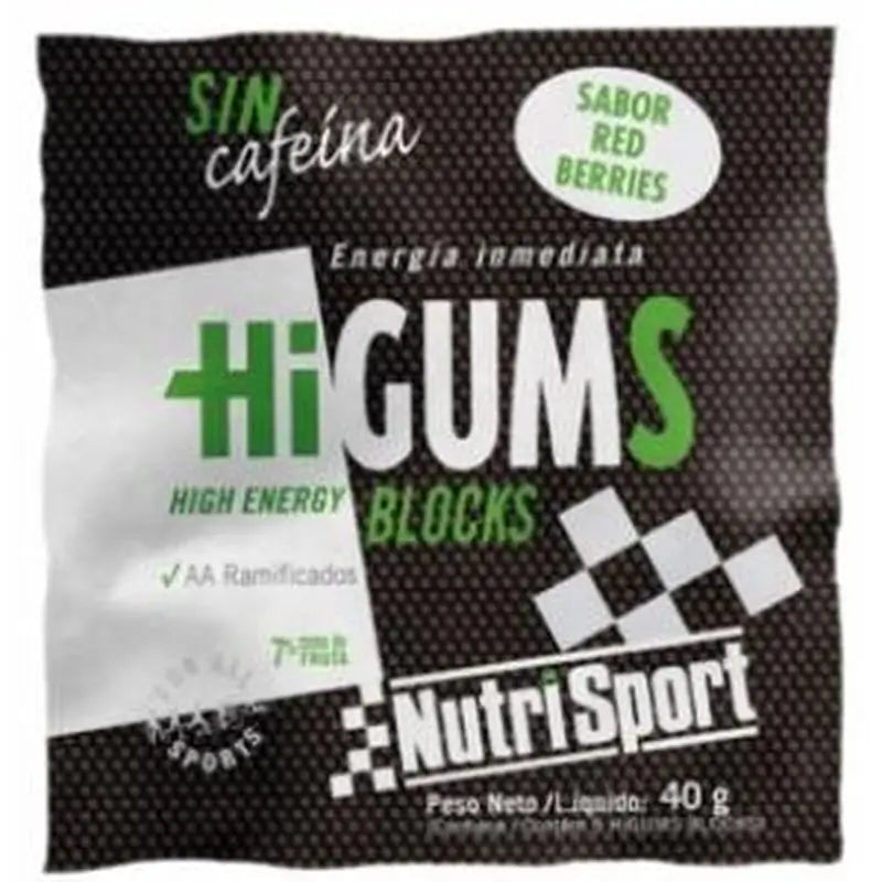 Nutrisport Higums Red Berries Sin Cafeina Expositor 20Bolsas