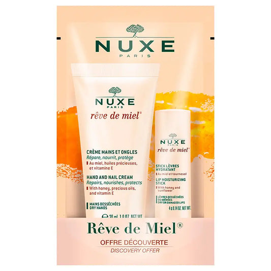 Nuxe Reve de Miel Cofre Crema de Manos y Uñas 30 ml + Stick Hidratante de Labios 4 gr