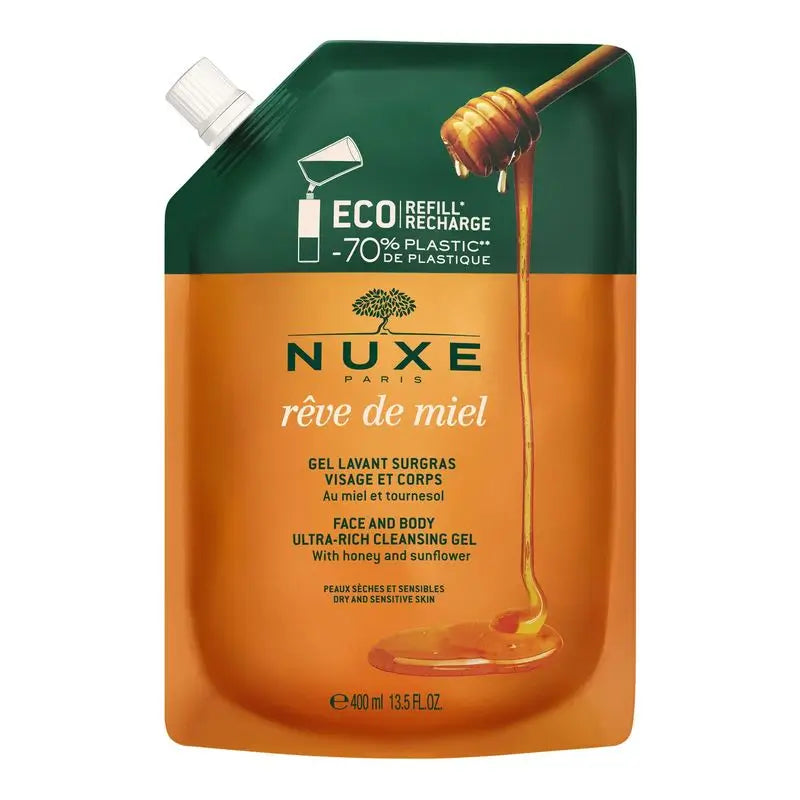 Nuxe Rêve De Miel® Gel Limpiador Dermatológico Eco-Refill 400Ml