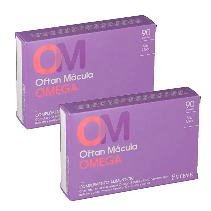 Oftan Mácula Omega Complemento Alimenticio, 2 x 90 Cápsulas