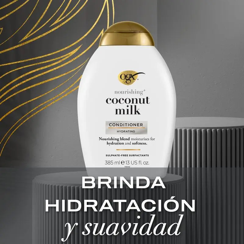 OGX Acondicionador Leche de Coco, Cabellos Secos, 385 ml