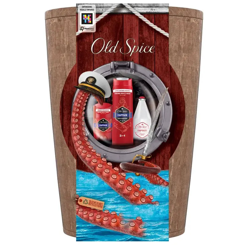 Old Spice Captain Barrel Set De Regalo Con Gel De Ducha