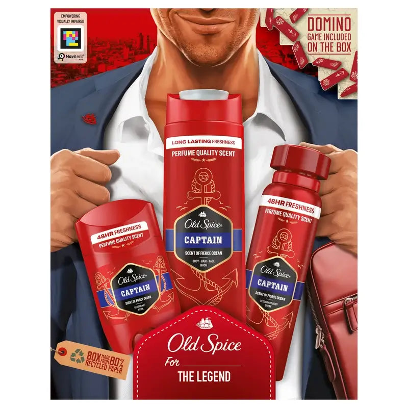 Old Spice Captain Gentleman Set De Regalo Con Gel De Ducha