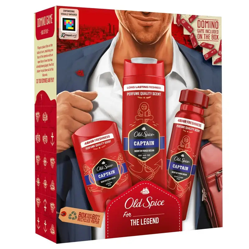 Old Spice Captain Gentleman Set De Regalo Con Gel De Ducha