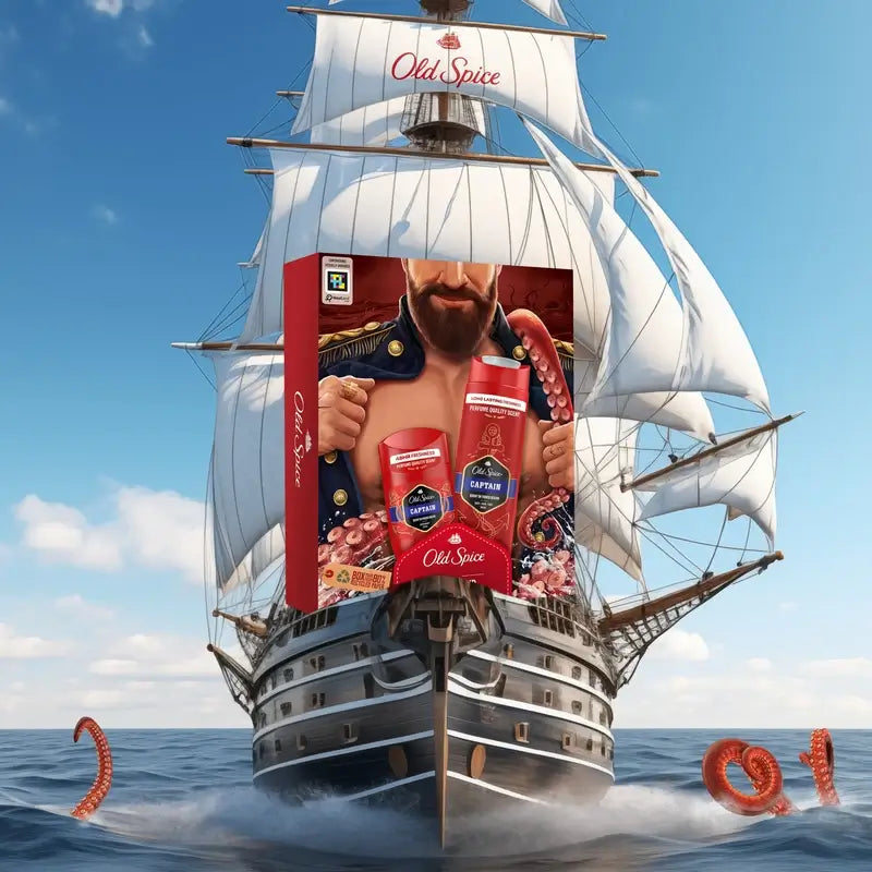 Old Spice Dark Captain Set De Regalo Con Gel De Ducha