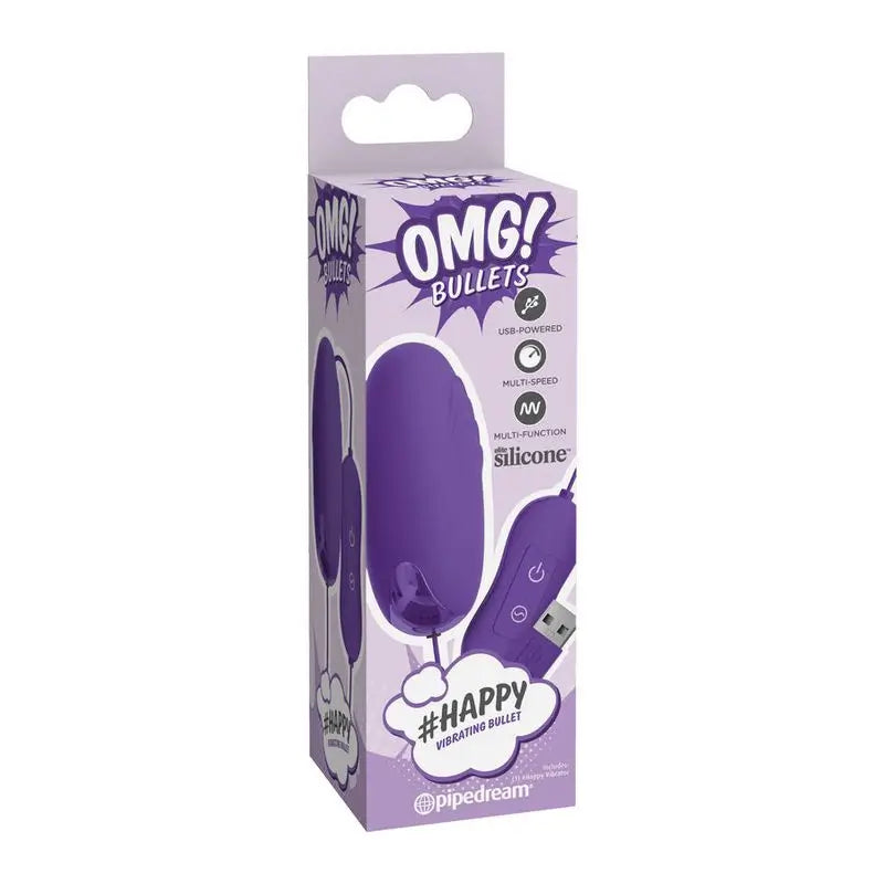 Omg Happy Potente Bala Vibrador Lila