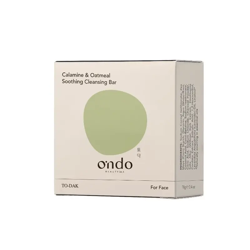 Ondo Beauty 36.5 Calamine & Oatmeal Barra Limpiadora Calmante, 70 gr