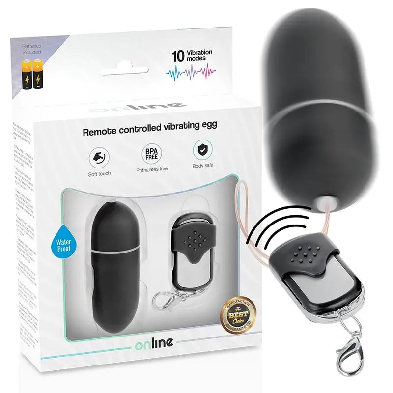 Online  Huevo Vibrador Control Remoto L - Negro