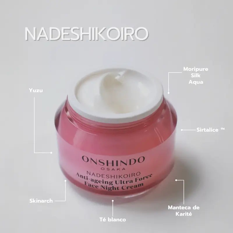 Onshindo Osaka Nadeshikoiro Crema De Noche Antiedad Para Pieles Secas, 50 ml