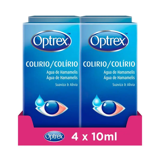 Optrex 4 X Optrex Colirio Agua De Hamamelis 10 Ml