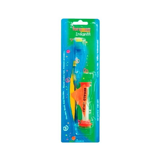 Oradent Cepillo Infantil Bimateria Foradyno + Gel