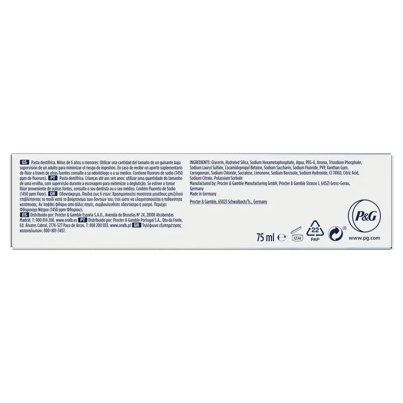 Oral-B Braun 3D Whit Express Brillo Fresco 75Ml