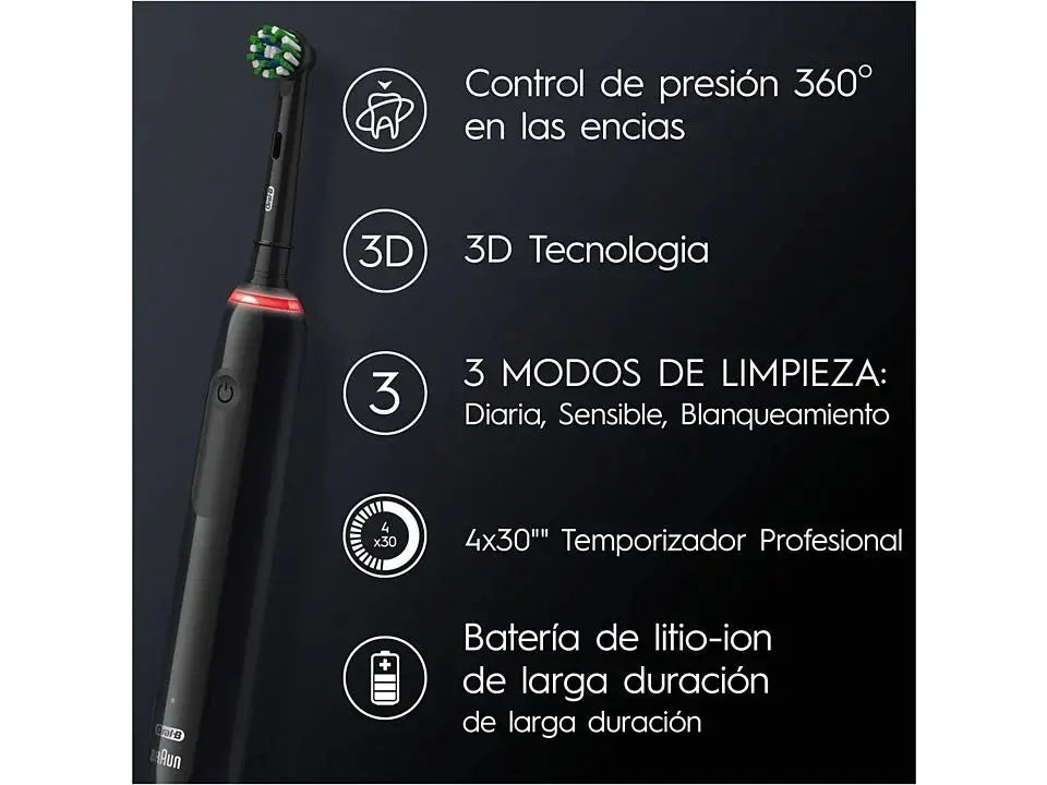 Oral-B Braun Cepillo De Dientes Eléctrico Pro 3 3500 Negro