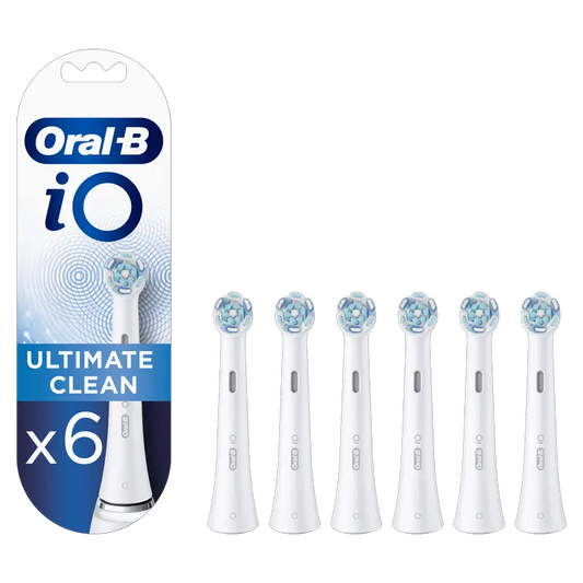 Oral-B Braun iO Ultimate Clean Cabezales De Recambio, Pack De 6 Unidades