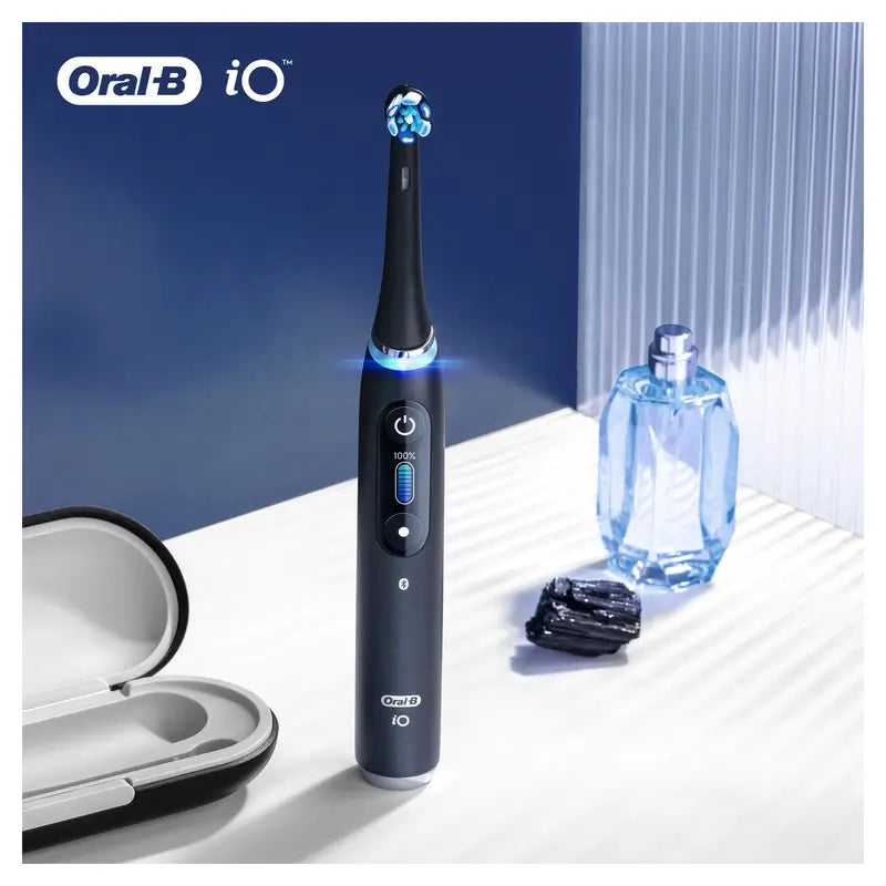 Oral-B Braun iO Ultimate Clean Negro Cabezales De Recambio, Pack De 4 Unidades