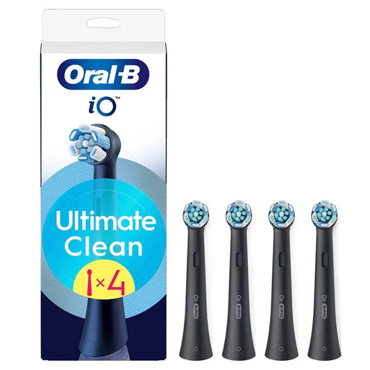 Oral B iO Ultimate Clean Negro Cabezales De Recambio, Pack De 4 Unidades