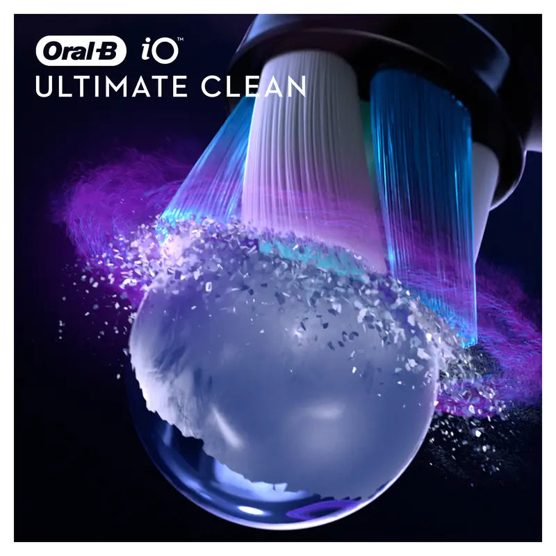 Oral-B Braun iO Ultimate Clean Negro Cabezales De Recambio, Pack De 4 Unidades