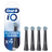 Oral-B Braun iO Ultimate Clean Negro Cabezales De Recambio, Pack De 4 Unidades