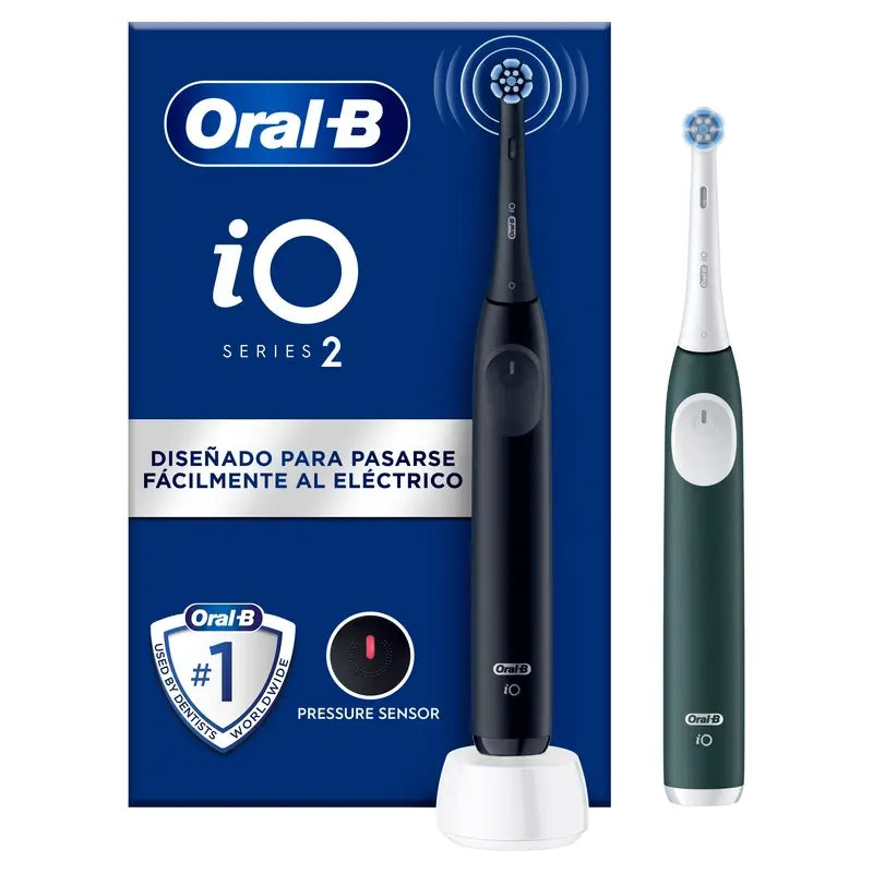 Oral-B Braun iO2 Serie Pack Doble Noche Negro / Verde Bosque