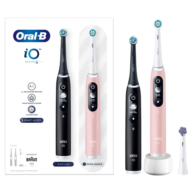 Oral-B Braun iO6 Dúo Negro/Rosa