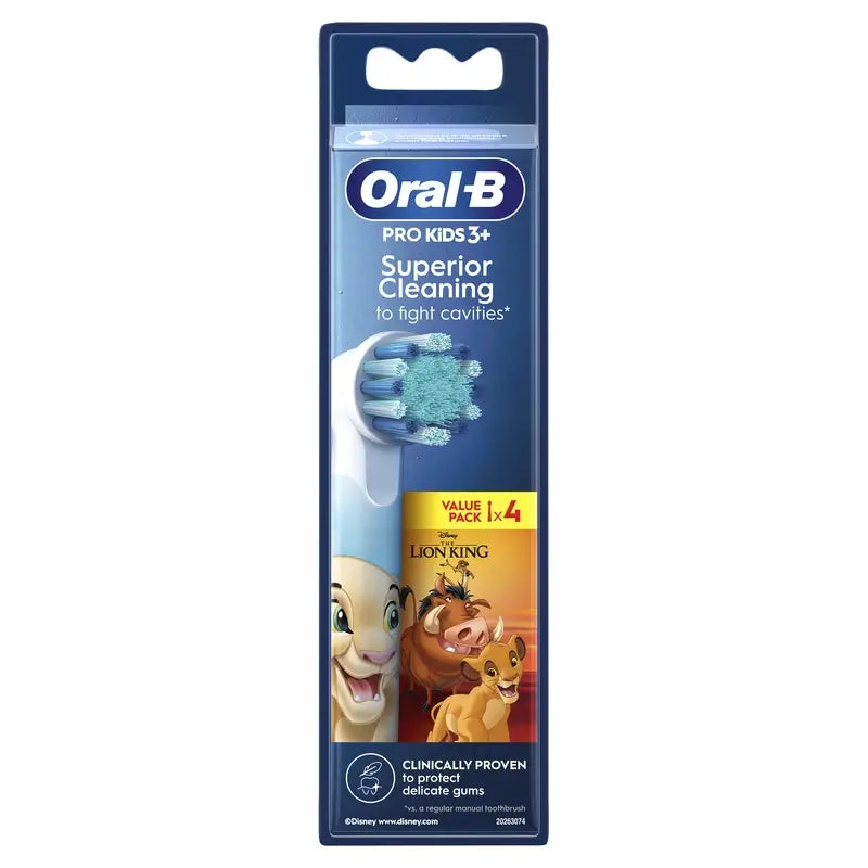 Oral-B Braun Kids Cabezales De Recambio Con Los Personajes De El Rey León De Disney , 4 unidades