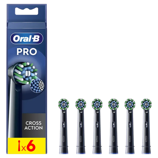 Oral-B Braun  Recambio Cepillo Recargable Cross Action Negro 6 Ud