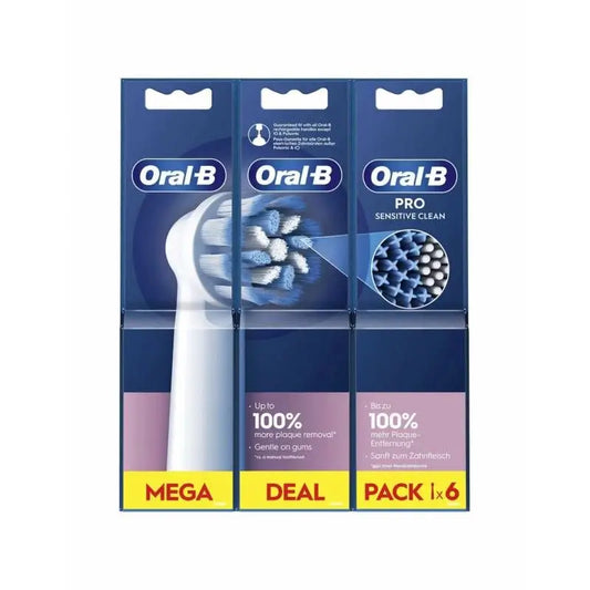 Oral-B Braun Recambio Sensitive Clean, Pack De 6 Unidades (Gulliver Pack 2+2+2)