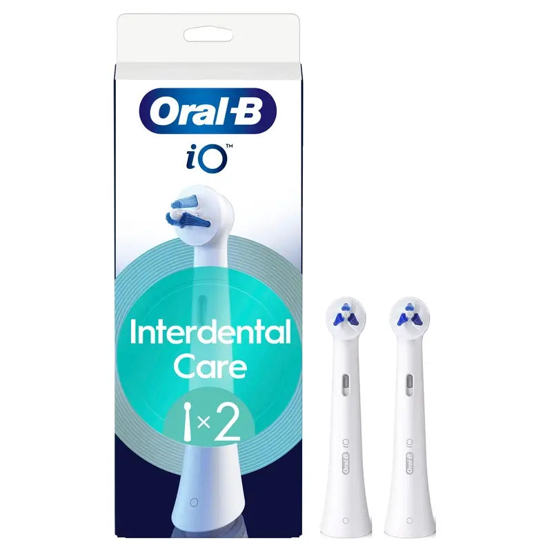 Oral-B iO Interdental Clean, Cabezales Redondos De Recambio Originales, 2 Recambios