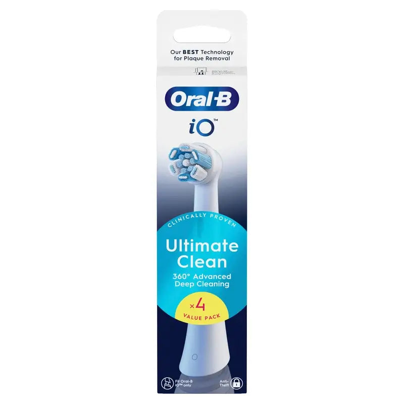 Oral-B iO Ultimate Clean Cabezales De Recambio, Pack De 4 Unidades