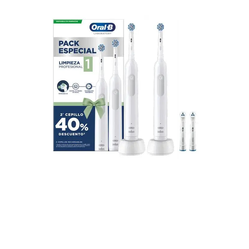 Oral-B Laboratory Pro Clean 1 Cepillo De Dientes Eléctrico + 2 Mangos