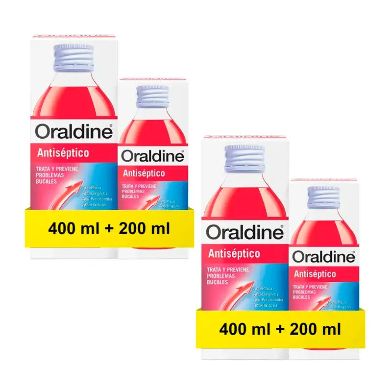 Oraldine Antiseptico Pack 2 x 400Ml + 200Ml