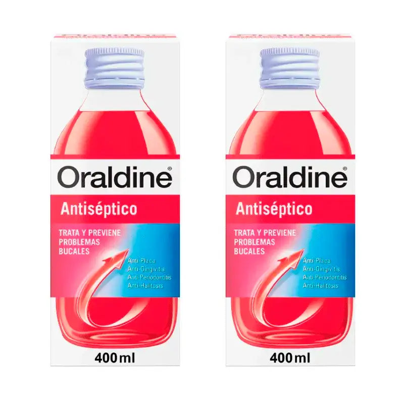 Oraldine Duplo Colutorio Antiséptico, 2 x 400Ml