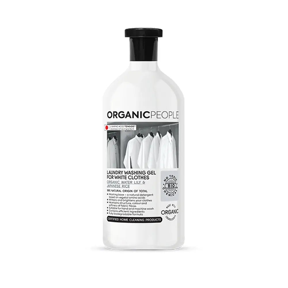 Organic People Detergente Líquido Para La Ropa Blanca Ecológico, Organic Water Lily & Japanese Rice, 1000 Ml