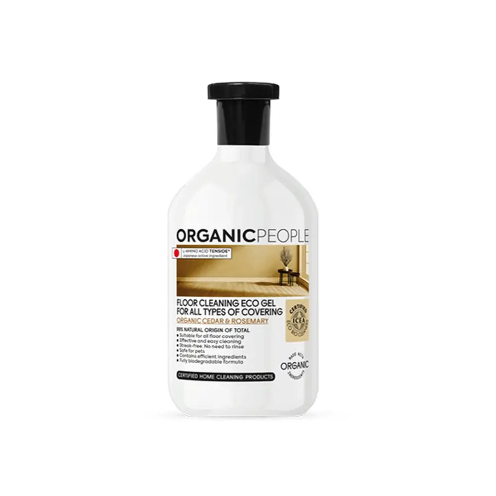 Organic People Gel Limpiador De Suelos Ecológico Para Todo Tipo De Superfícies. Organic Cedar & Rosemary, 500 Ml