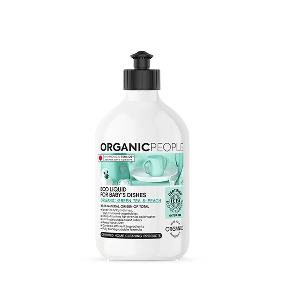 Organic People Líquido Ecológico Para Los Platos Del Bebé. Green Tea & Peach, 500 Ml