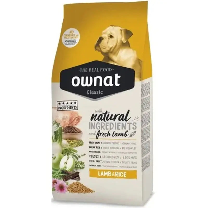 Ownat Classic Canine Adult Cordero Arroz 20 kg, Pienso para Perros