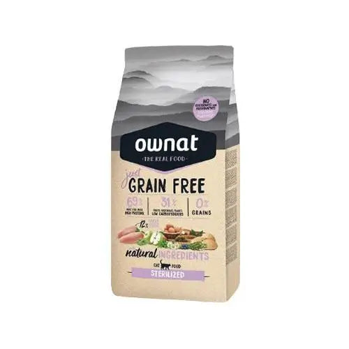 Ownat Just Feline Adult Sterilised Grain Free 3Kg , pienso para gatos