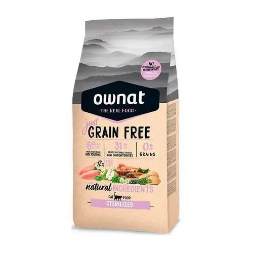 Ownat Just Feline Adult Sterilized  Grain Free 8Kg, pienso para gatos